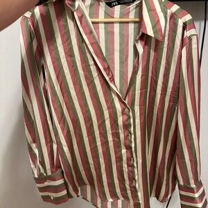 Zara Multicolor Striped women’s Shirt